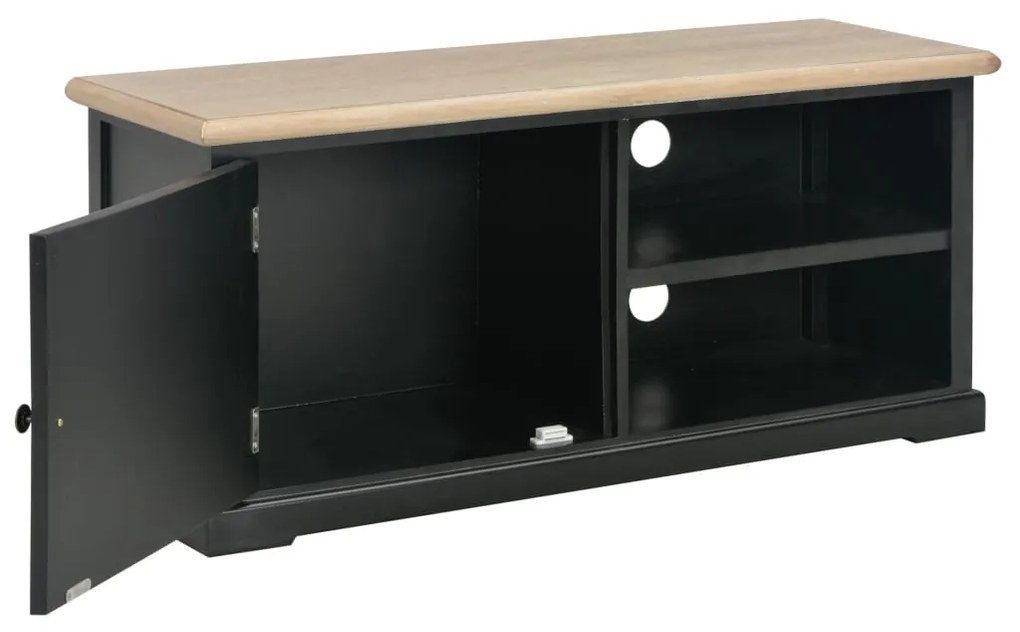 Mobile porta tv nero 90x30x40 cm in legno