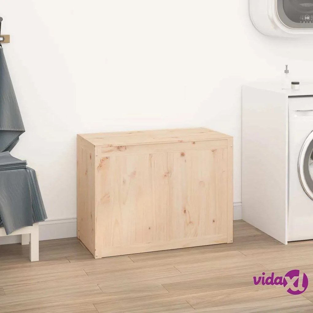 vidaXL Contenitore per Bucato 88,5x44x66 cm Legno Massello Pino