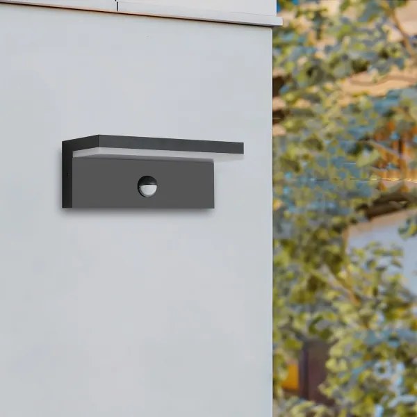Brilagi-LED Applique da esterno con sensore TESSI LED/10W/230V nera IP54