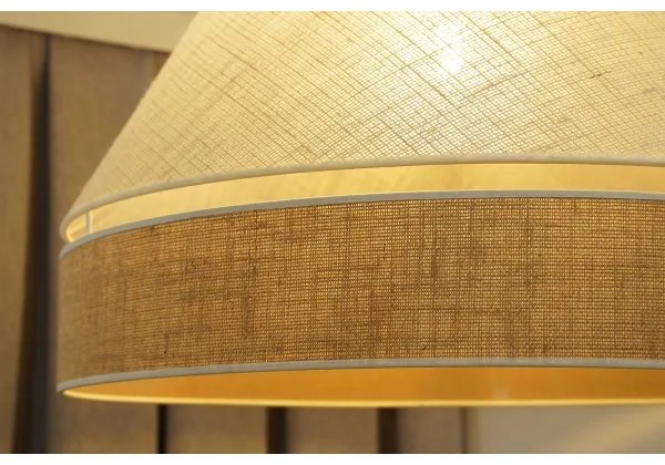 Duolla - Lampadario a sospensione con filo YUTE AVIGNON 1xE27/15W/230V diametro 60 cm grigio/marrone