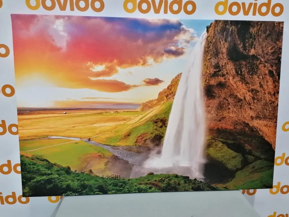 Quadro su tela – Cascata meravigliosa in Islanda