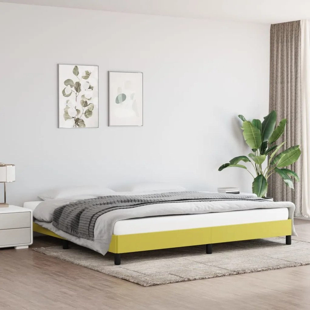 Giroletto Senza Materasso Verde 200x200 Cm İn Tessuto /