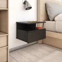 Comodini Pensili 2 pz Nero 40x31x27 cm in Truciolato 800408