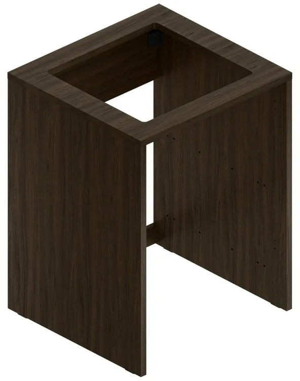 Mobile lavanderia Jnka in truciolare legno noce P 66 x L 70 x H 92 cm