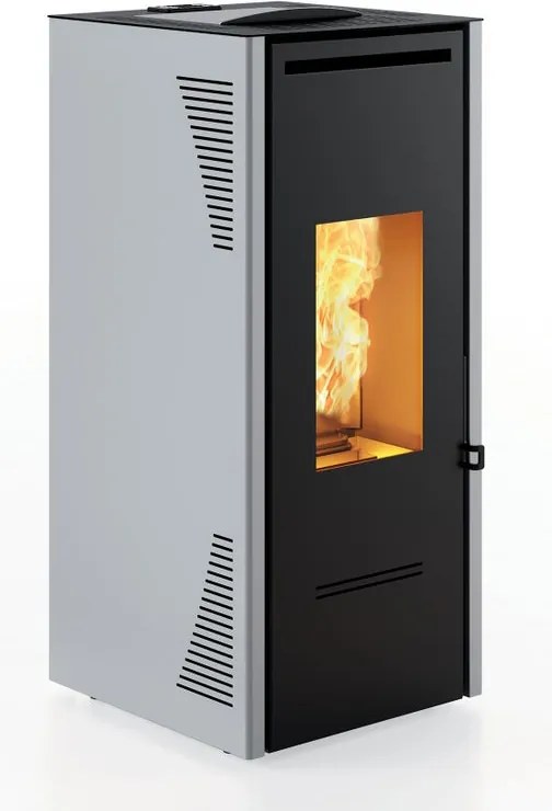 Stufa a pellet canalizzata INVICTA Talo 11 plus 11.6 KW grigia