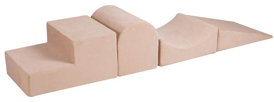 Gioco per psicomotricità color crema in velluto 4 pz altezza totale 30 cm 45x193 cm Montessori – Meowbaby