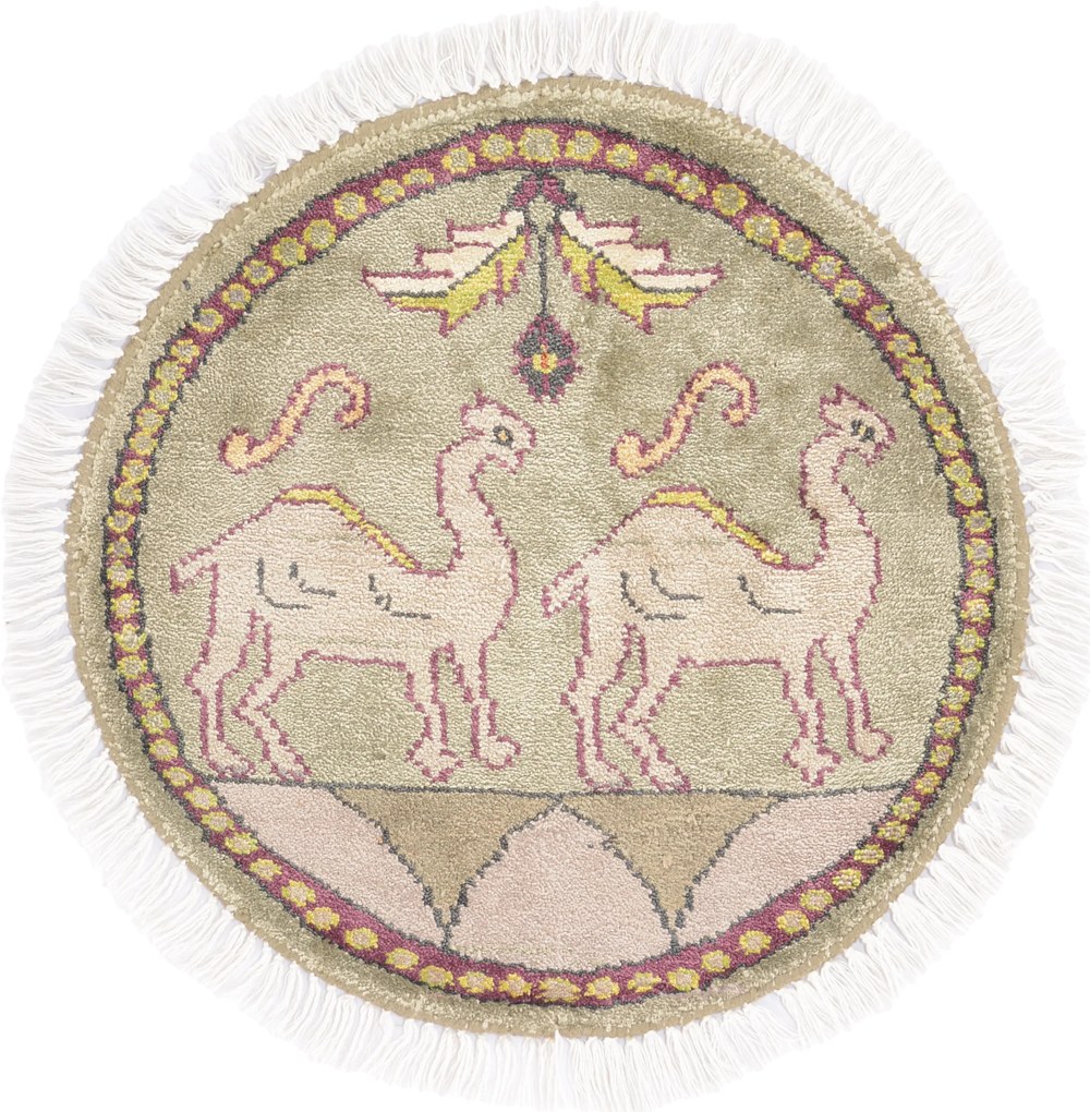 Agra Tappeto 40x40 (Indian) Annodato A Mano
