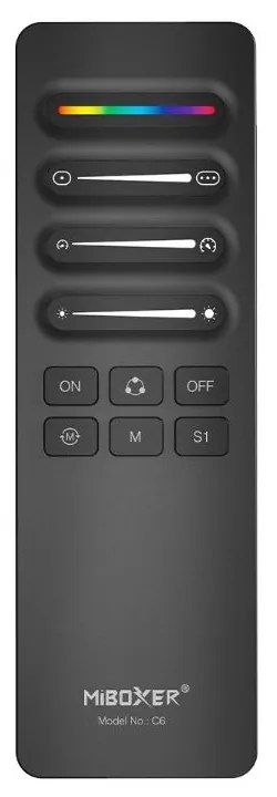 Telecomando con Base Magnetica RGB, RGBW, RGB+CCT - Per Strisce Digitali Colore Nero