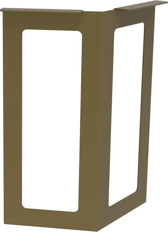Gamba per mobili STEELMI Boomerang in acciaio dorato opaco L 30 x P 57 x H 71 cm