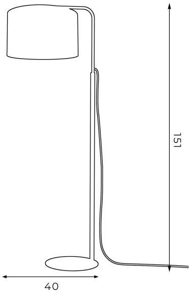 Lampada con piedistallo ARDEN 1xE27/60W/230V bianco