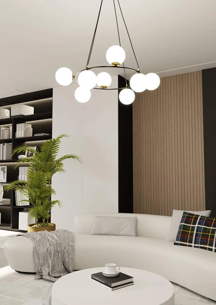 Lampadario a Sospensione AZURA 8 OPAL