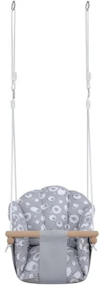 2Kids Toys - Altalena tessile per bambini grigio/faggio