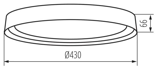 Kanlux 37319 - Plafoniera LED NIFU LED/17,8W/230V diametro 43 cm bianco/nero