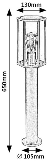 Rabalux 7240 - Lampada esterna DUBROVNIK 1xE27/40W/230V IP44