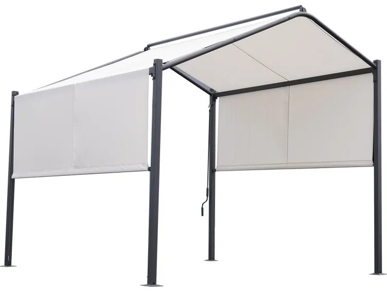 Gazebo Cassy in acciaio struttura bianco, copertura bianco L 300 x P 300 x H 280 cm