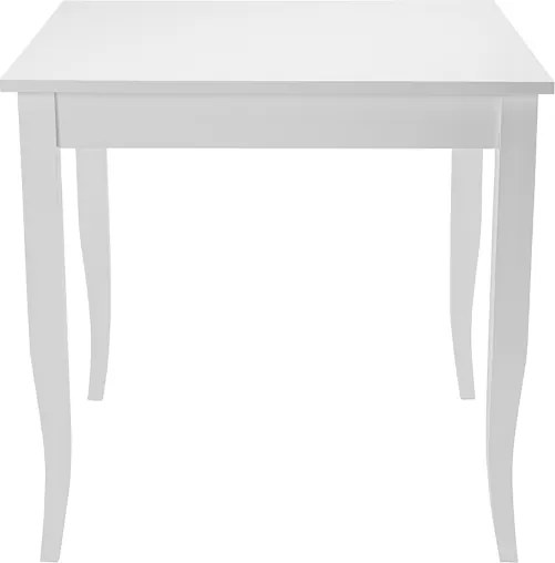 Tavolo fisso in legno con gamba a sciabola RISTORANTE 80x80 Bianco Frassino