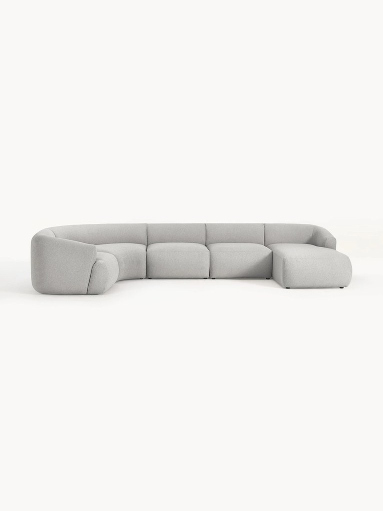 Divano angolare XL componibile in bouclé Sofia