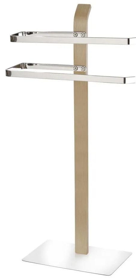 WENKO 20396100 - Porta asciugamani SAMONA 40,5x79,5 cm cromo lucido/marrone