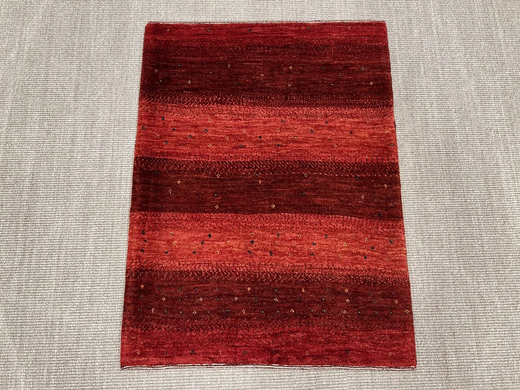 Loribaft Tappeto 110x80 Rosso (Iran) Annodato A Mano
