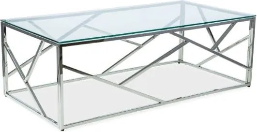 Tavolino da caffè Escada A Silver - L 120 x L 60 x H 40 cm