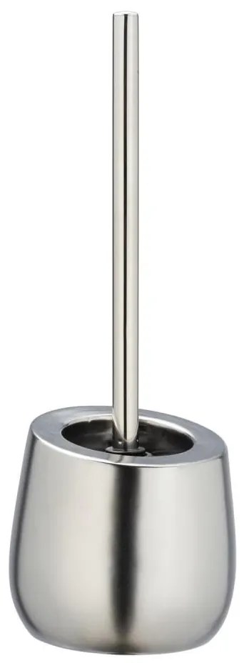 WENKO 24140100 - Scopino WC BADI 13,5x38 cm argento