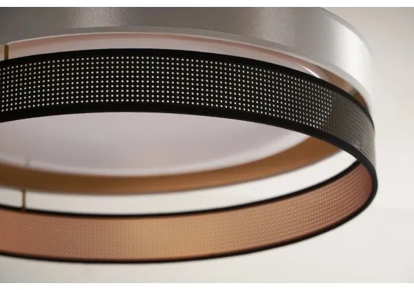 Duolla-Plafoniera LED ROLLER DUO SH. LED/24W/230V diametro 45 cm argento/nero