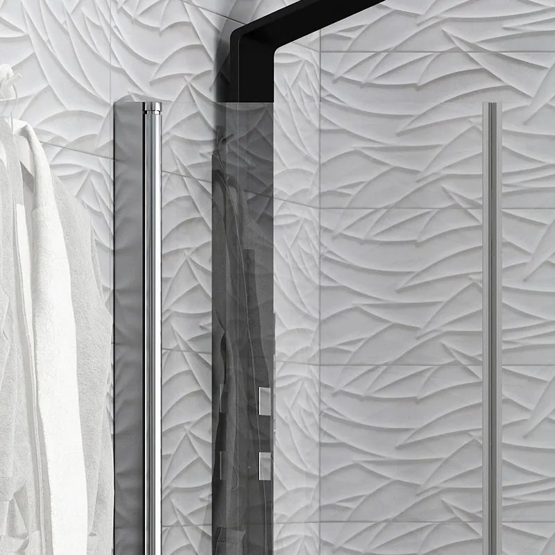 Box doccia 90x70 angolare apertura 70cm saloon KS2800-SSN - KAMALU