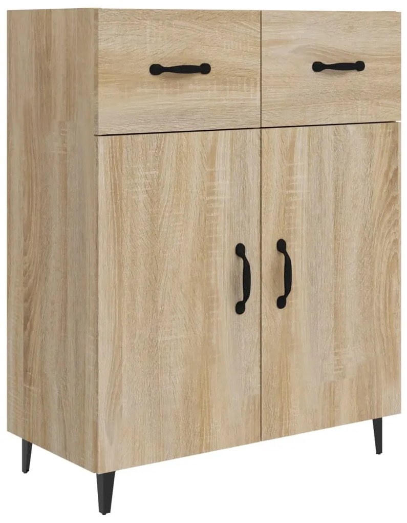 Credenza rovere sonoma 69,5x34x90 cm in legno multistrato