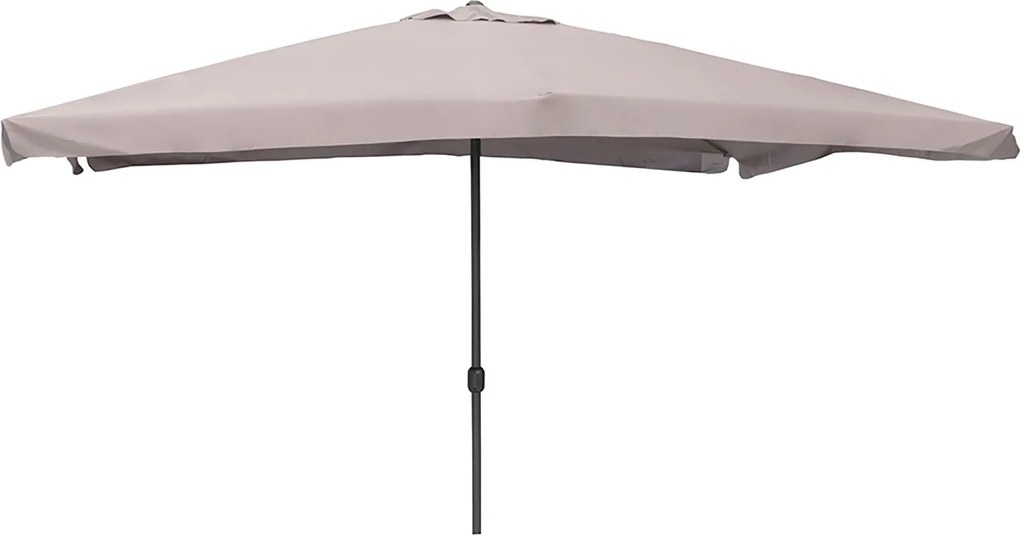 Ombrellone da Giardino 3x4 m Copertura in Poliestere Struttura in Acciaio Écru Cuba...