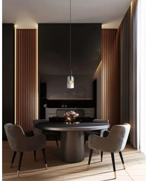 Globo 15907H - Lampadario a sospensione con filo FLORENTINA 1xE27/40W/230V diametro 12,5 cm nero