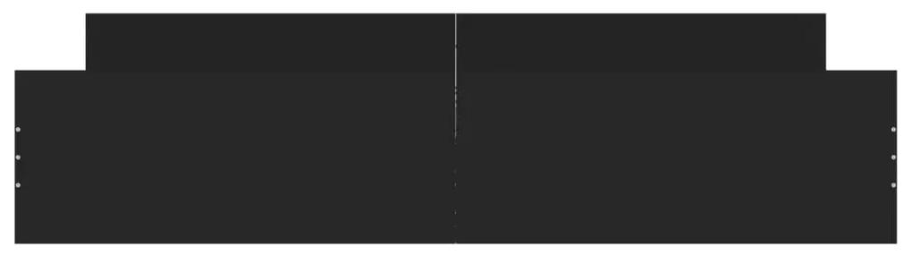 Giroletto con testiera e pediera nero 180x200 cm