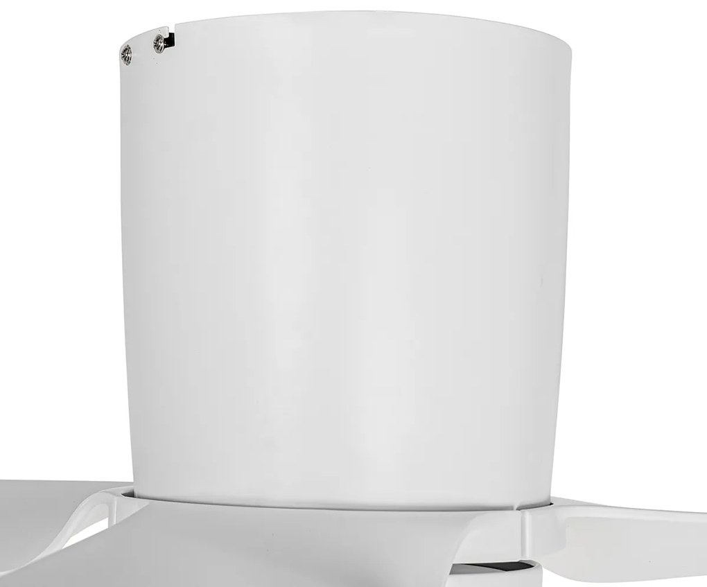 Ventilatore da soffitto bianco 123 cm con LED dimmerabile con telecomando - Patty
