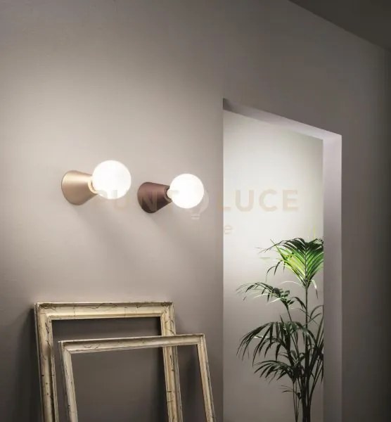 Plafoniera fog 1 luce attacco e27 corten in alluminio senza lampadina