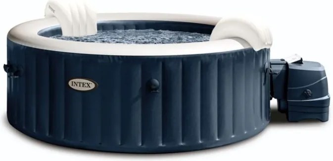 Intex - 28430 Spa piscina idromassaggio Bubble Massage Navy 4 posti 196 x 71 cm con pompa filtro telo borsa trasporto