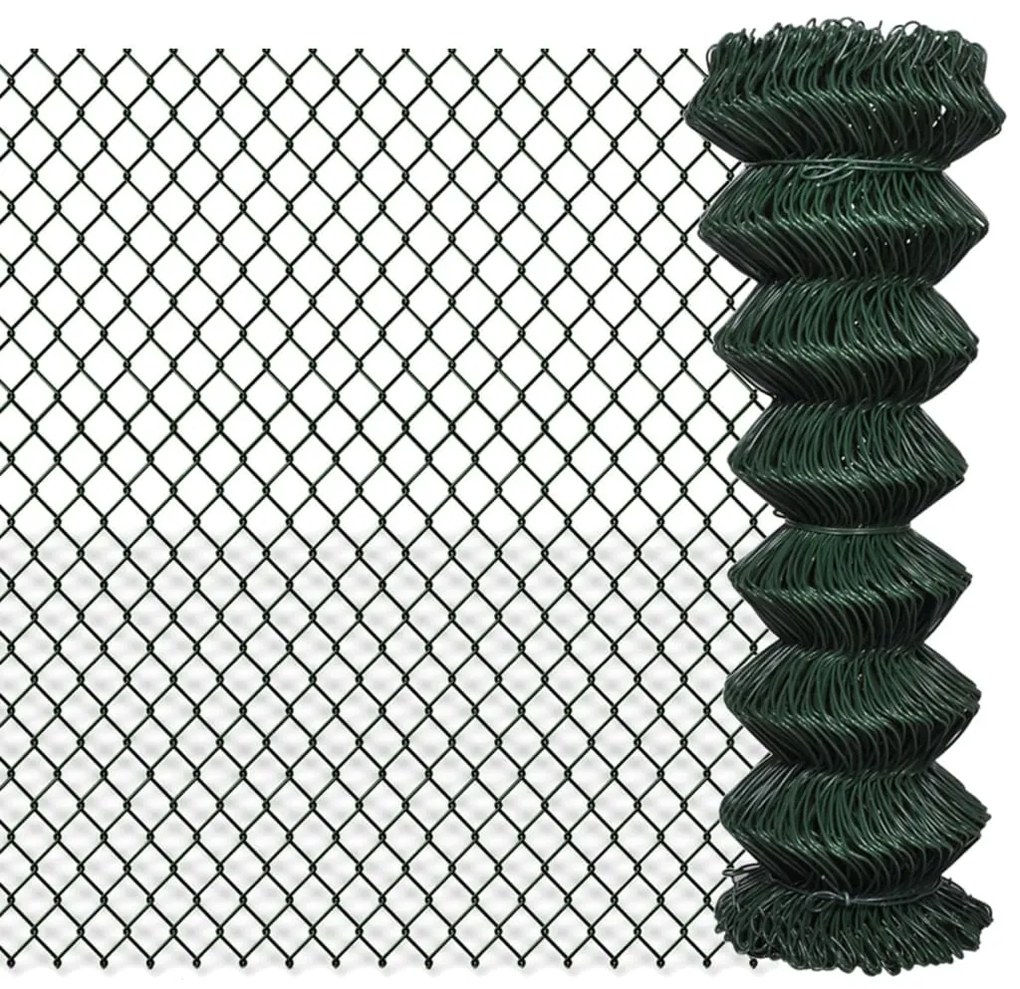Recinzione A Rete İn Acciaio 1,25x15 M Verde /