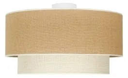 Duolla - Plafoniera YUTE BOHO 1xE27/15W/230V diametro 45 cm marrone/color crema