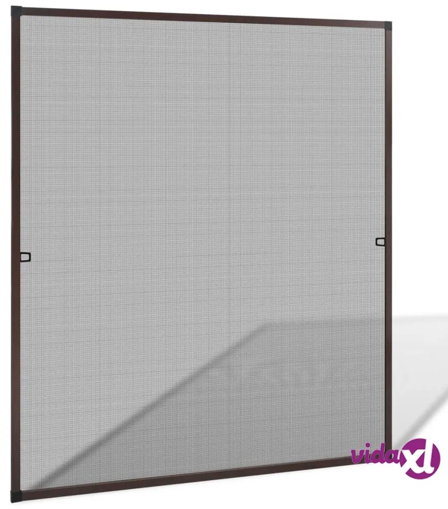 vidaXL Zanzariera marrone per finestre 130 x 150 cm