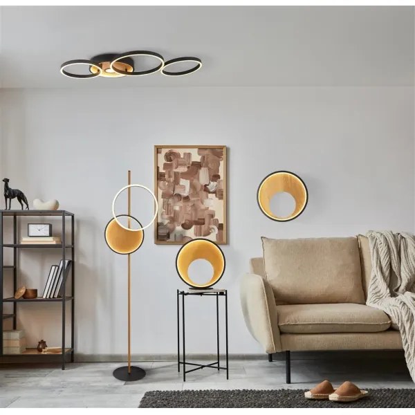 Searchlight EU36301-1BK - Lampada da tavolo LED dimmerabile CURIO LED/11W/230V marrone