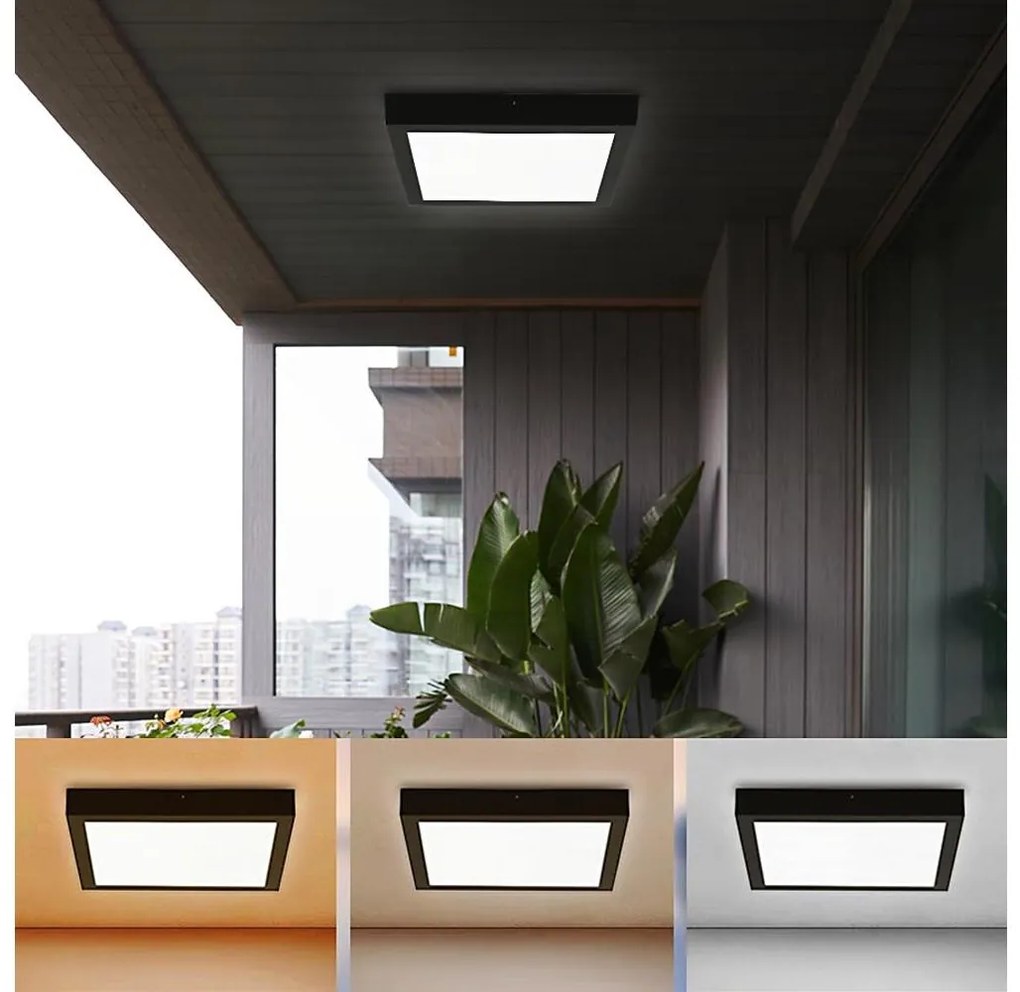 Brilagi - Lampada LED da bagno FRAME LED/24W/230V 3000/4000/6000K IP44 nero