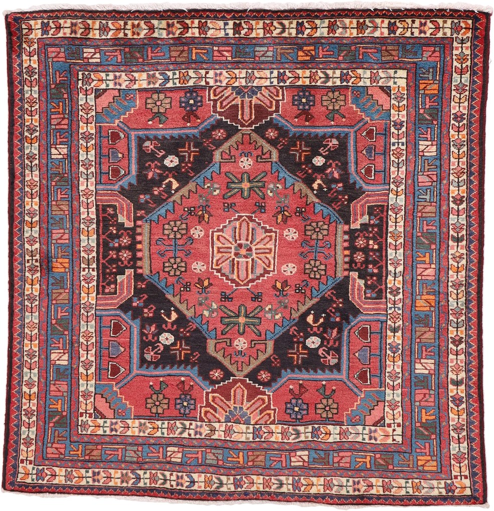 Balochi Tappeto 130 x 130 (Iran) Annodato A Mano