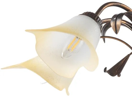ONLI - Lampadario a sospensione con catena LUCREZIA 5xE14/6W/230V bronzo