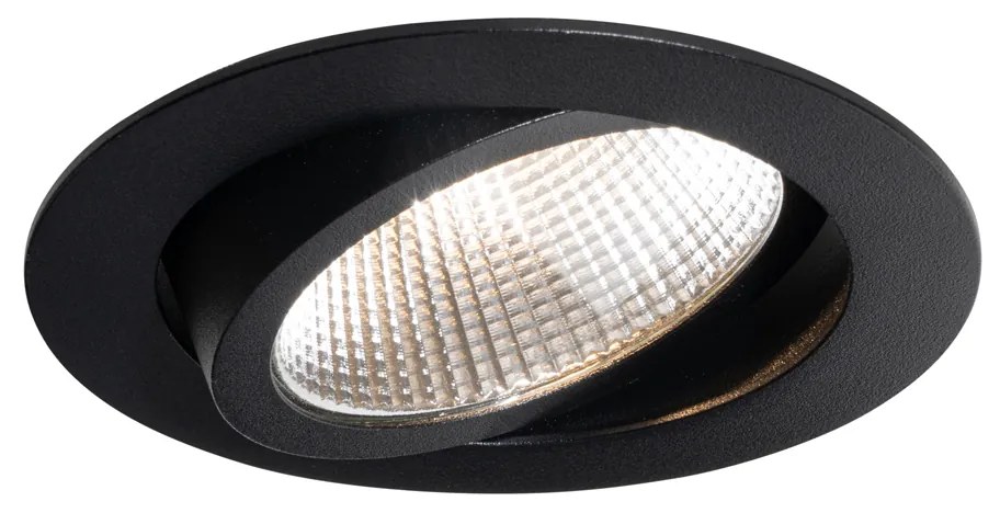 Faretto da incasso nero 9,5 cm con LED 1015 lm dimmerabile IP23 - Gaius