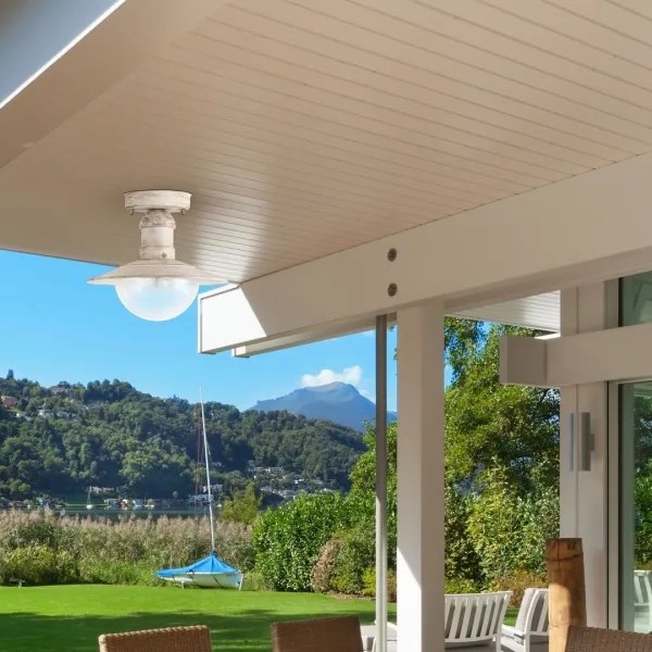 Brilagi - Plafoniera da esterno MOLDE 1xE27/60W IP44 bianco/patina