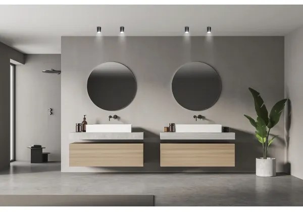 Kanlux 33361 - Luce Spot da esterno AQILO 1xGU10/7W/230V IP65 nero