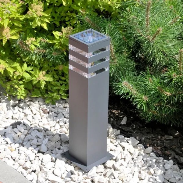 Lampada da esterno LED RGBW dimmerabile TEKSAS 1xE27/9W/230V 44 cm IP44 antracite