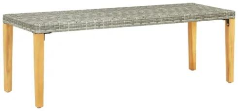 Panchina da Giardino 80 cm in Polyrattan Grigio