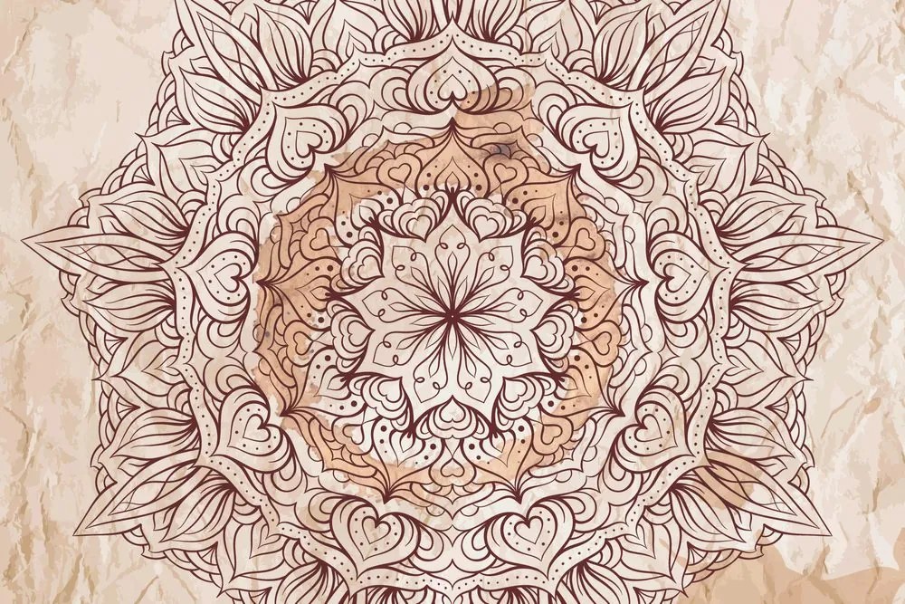 Carta da parati autoadesiva – Mandala etnica astratta
