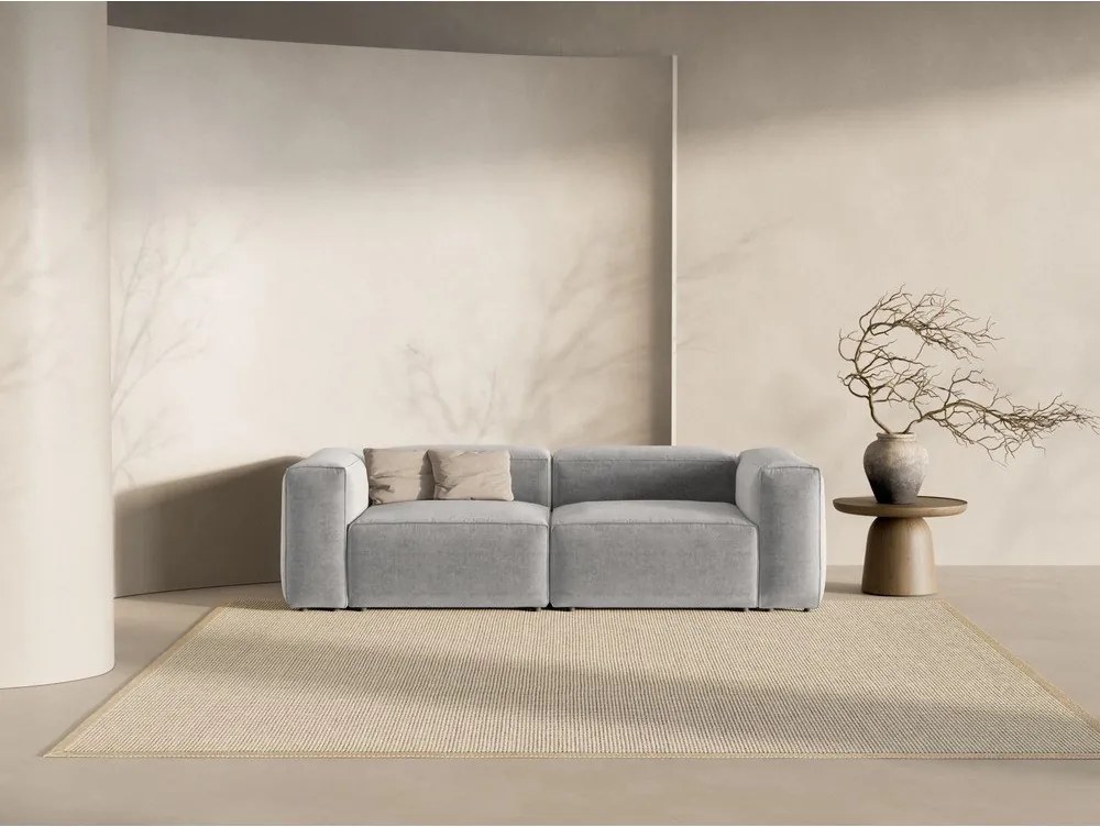 Divano grigio chiaro 264 cm Bergamo – Cosmopolitan Design