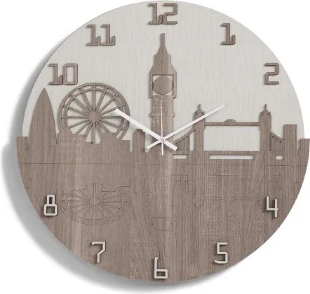 Orologio da parete moderno D50 ENGLAND in legno laminato TRS