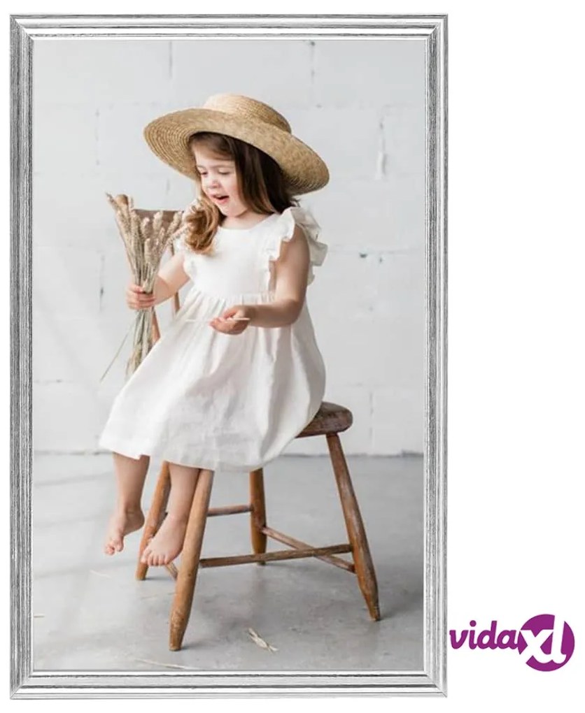 vidaXL Cornici Foto Collage 5 pz per Tavolo Argento 10x15 cm in MDF